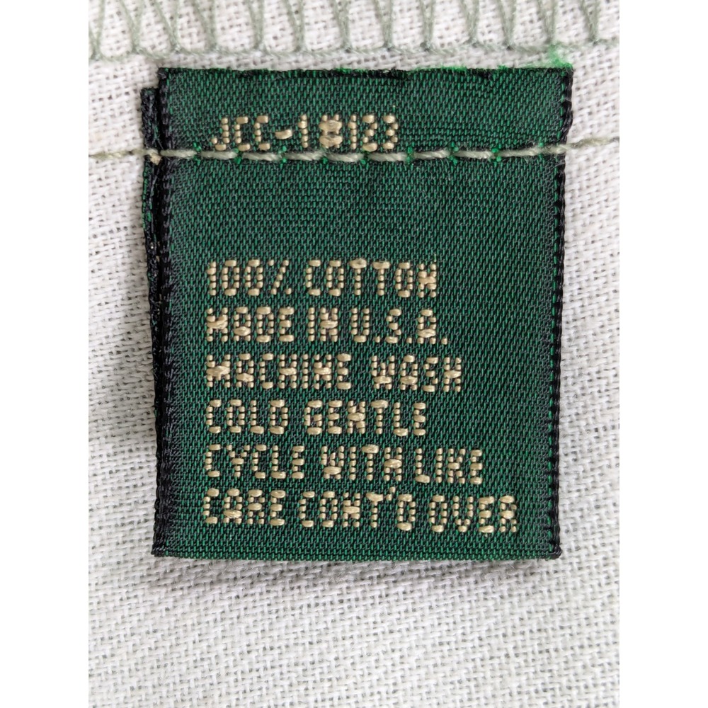 Vintage J.Crew Oarsman Pants Mens 33 Sage Olive Green Pleated Cuffed Made in USA - Picture 10 of 13